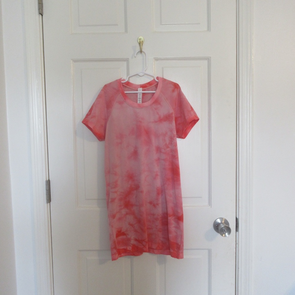 lululemon swiftly tech - pink tie dye - size:6
